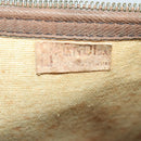 FENDI Zucchino Canvas Boston Bag Brown Auth 170329-12
