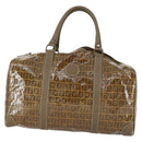 FENDI Zucchino Canvas Boston Bag Brown Auth 170329-13