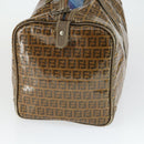 FENDI Zucchino Canvas Boston Bag Brown Auth 170329-4