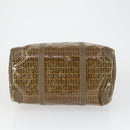 FENDI Zucchino Canvas Boston Bag Brown Auth 170329-5