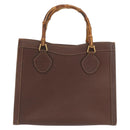 GUCCI Bamboo Tote Bag Leather Brown Gold 002 2865 0260 Auth 170330-2