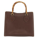 GUCCI Bamboo Tote Bag Leather Brown Gold 002 2865 0260 Auth 170330-3