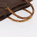 GUCCI Bamboo Tote Bag Leather Brown Gold 002 2865 0260 Auth 170330-7