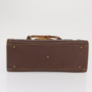 GUCCI Bamboo Tote Bag Leather Brown Gold 002 2865 0260 Auth 170330-9