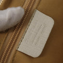 Salvatore Ferragamo Gancini Hand Bag Leather White Gold Auth 170332-16