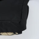 BURBERRY Nova Check Zwart label Taille tas Nylon Beige Zilver Auth 170337-16