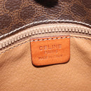 CELINE Macadam Canvas Shoulder Bag PVC Leather Brown Gold Auth 170338-19