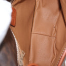 CELINE Macadam Canvas Shoulder Bag PVC Leather Brown Gold Auth 170338-10