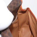 CELINE Macadam Canvas Shoulder Bag PVC Leather Brown Gold Auth 170338-20