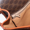 CELINE Macadam Canvas Shoulder Bag PVC Leather Brown Gold Auth 170338-22