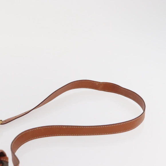 CELINE Macadam Canvas Shoulder Bag PVC Leather Brown Gold Auth 170338