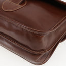 GUCCI Shoulder Bag Leather Suede Brown Gold Auth 170340-12
