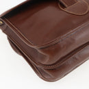 GUCCI Shoulder Bag Leather Suede Brown Gold Auth 170340-13