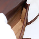GUCCI Shoulder Bag Leather Suede Brown Gold Auth 170340-15