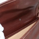 GUCCI Shoulder Bag Leather Suede Brown Gold Auth 170340-18