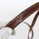 GUCCI Shoulder Bag Leather Suede Brown Gold Auth 170340-19