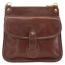 GUCCI Shoulder Bag Leather Suede Brown Gold Auth 170340-3