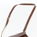 GUCCI Shoulder Bag Leather Suede Brown Gold Auth 170340-8