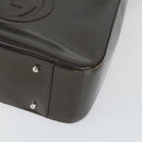 GUCCI Hand Bag Patent leather 2way Brown Silver 000 1013 0504 Auth 170344-12
