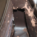 GUCCI Hand Bag Patent leather 2way Brown Silver 000 1013 0504 Auth 170344-18