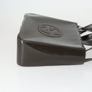 GUCCI Hand Bag Patent leather 2way Brown Silver 000 1013 0504 Auth 170344-4