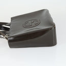 GUCCI Hand Bag Patent leather 2way Brown Silver 000 1013 0504 Auth 170344-5