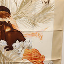HERMES Carre 90 Scarf ""TURBANS DES REINES"" Silk Beige Auth 170357V-7