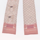 LOUIS VUITTON Monogram Bandeau Animal Scarf Silk Pink M70702 LV Auth 170366-2