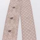 LOUIS VUITTON Monogram Bandeau Animal Scarf Silk Pink M70702 LV Auth 170366-4