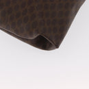 CELINE Macadam Canvas Tote Bag PVC Leather Brown Gold Auth 170367-15