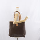 CELINE Macadam Canvas Tote Bag PVC Leather Brown Gold Auth 170367-18