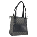 GUCCI GG Canvas Tote Bag Black Silver 28893 Auth 170369-1