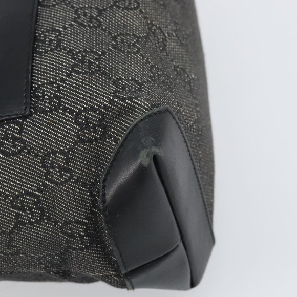 GUCCI GG Canvas Tote Bag Black Silver 28893 Auth 170369