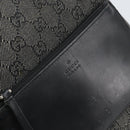 GUCCI GG Canvas Tote Bag Black Silver 28893 Auth 170369-17