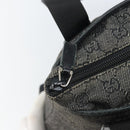 GUCCI GG Canvas Tote Bag Black Silver 28893 Auth 170369-10