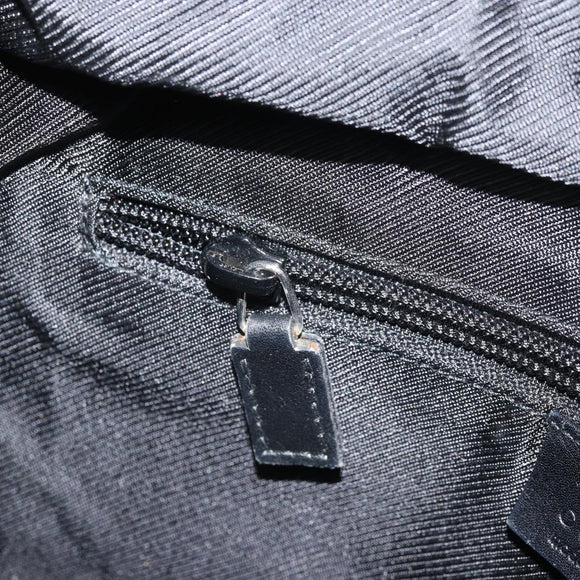 GUCCI GG Canvas Tote Bag Black Silver 28893 Auth 170369