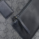GUCCI GG Canvas Tote Bag Black Silver 28893 Auth 170369-23