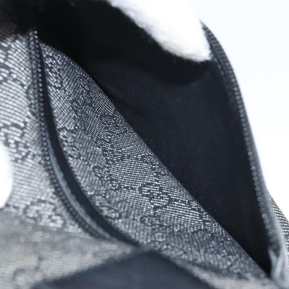 GUCCI GG Canvas Tote Bag Black Silver 28893 Auth 170369