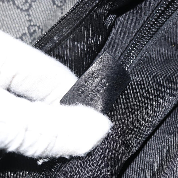 GUCCI GG Canvas Tote Bag Black Silver 28893 Auth 170369