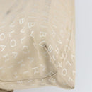 BVLGARI Logo Mania Shoulder Bag Canvas Beige Silver Auth 170371-8