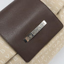 BVLGARI Logo Mania Shoulder Bag Canvas Beige Silver Auth 170371-18