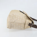 BVLGARI Logo Mania Shoulder Bag Canvas Beige Silver Auth 170371-3