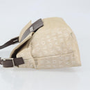 BVLGARI Logo Mania Shoulder Bag Canvas Beige Silver Auth 170371-4