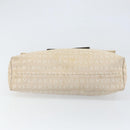 BVLGARI Logo Mania Shoulder Bag Canvas Beige Silver Auth 170371-5