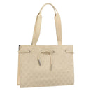 GUCCI GG Canvas Tote Bag Beige Silver 002 1053 Auth 170373-1