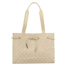 GUCCI GG Canvas Tote Bag Beige Silver 002 1053 Auth 170373-13