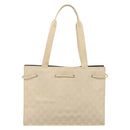 GUCCI GG Canvas Tote Bag Beige Silver 002 1053 Auth 170373-2