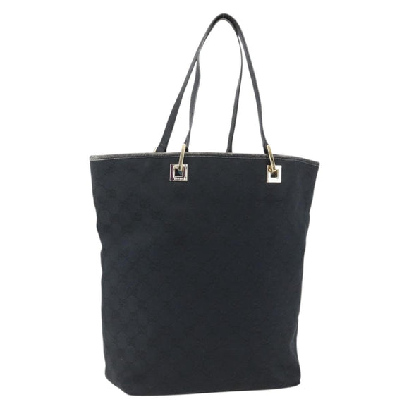 GUCCI GG Canvas Tote Bag Black Gold 002 1098 1705 Auth 170374