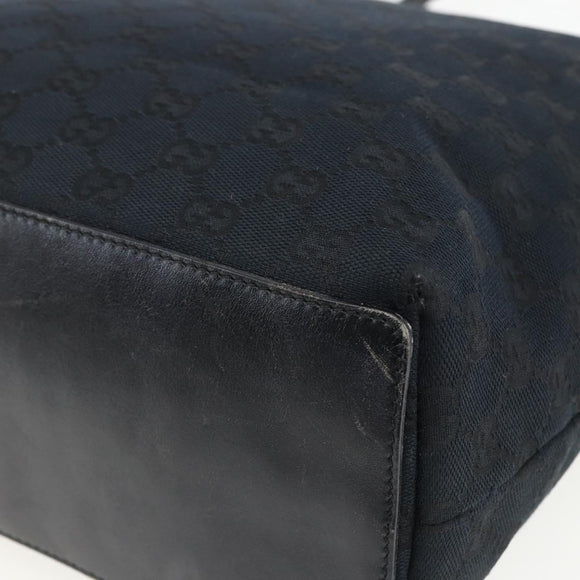 GUCCI GG Canvas Tote Bag Black Gold 002 1098 1705 Auth 170374
