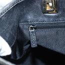 GUCCI GG Canvas Tote Bag Black Gold 002 1098 1705 Auth 170374-17